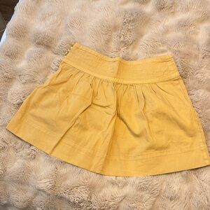 Yellow Women's vintage button Skirt